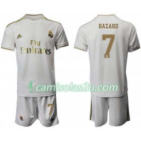 Camisolas de Futebol Real Madrid Eden Hazard 7 Criança Equipamento Principal 2019/20 Manga Curta